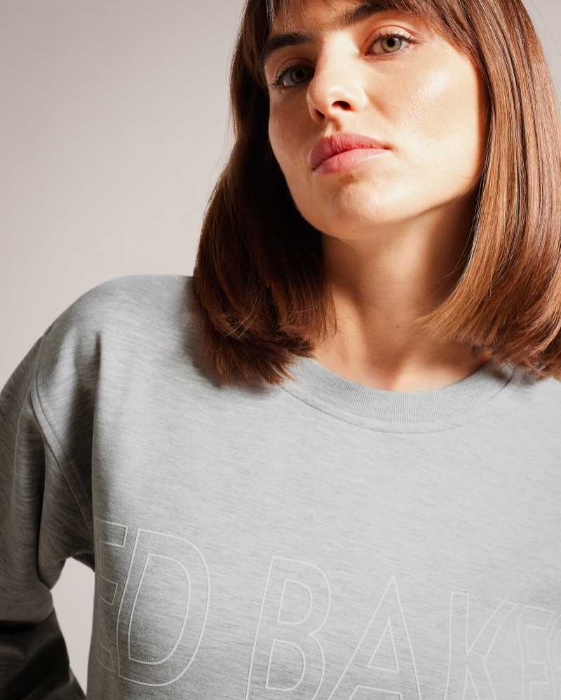 Grey Ted Baker Lorito Logo Sweatshirt | US0000948