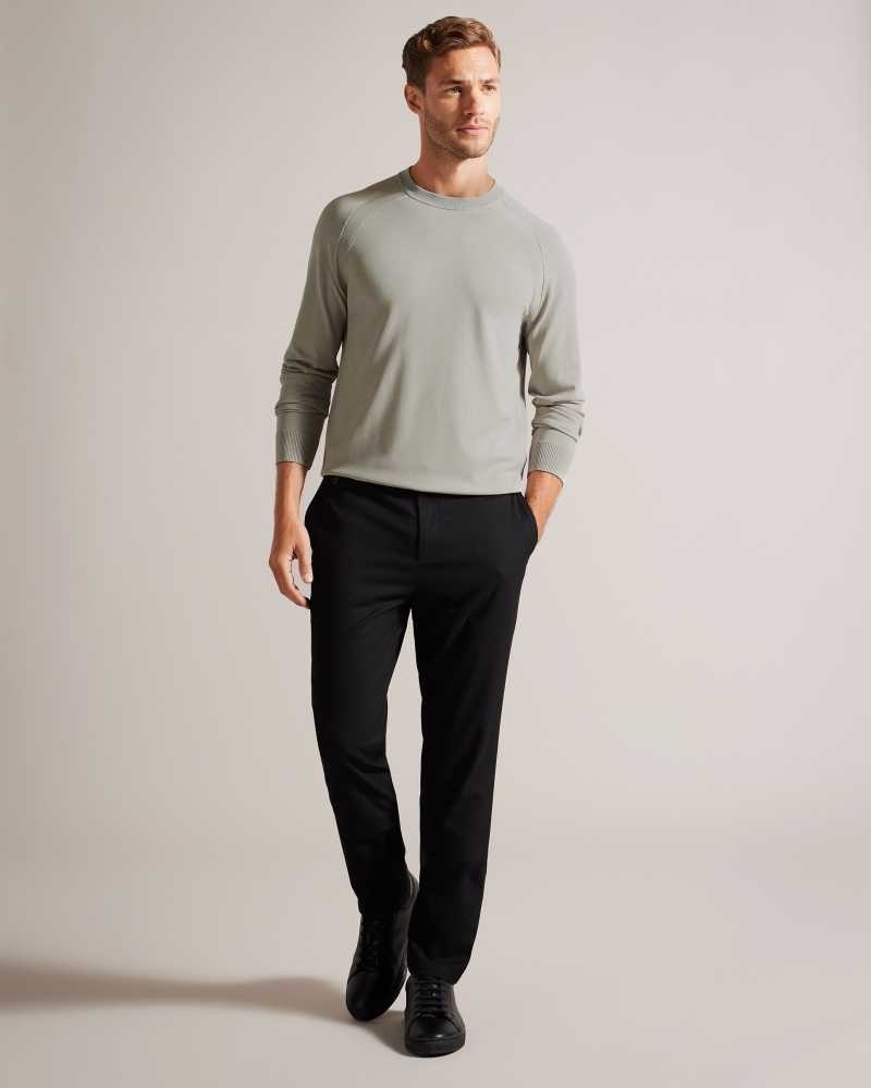 Grey Ted Baker Maywo Long Sleeve Saddle Shoulder Jumper | US0000379