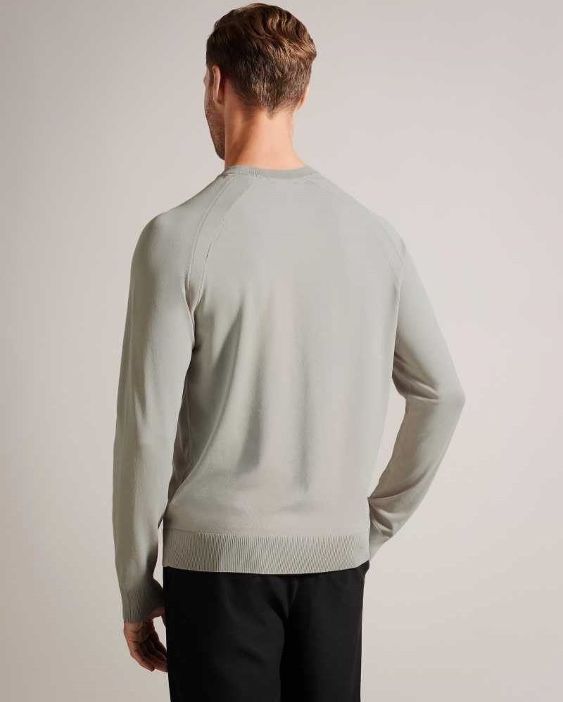 Grey Ted Baker Maywo Long Sleeve Saddle Shoulder Jumper | US0000379