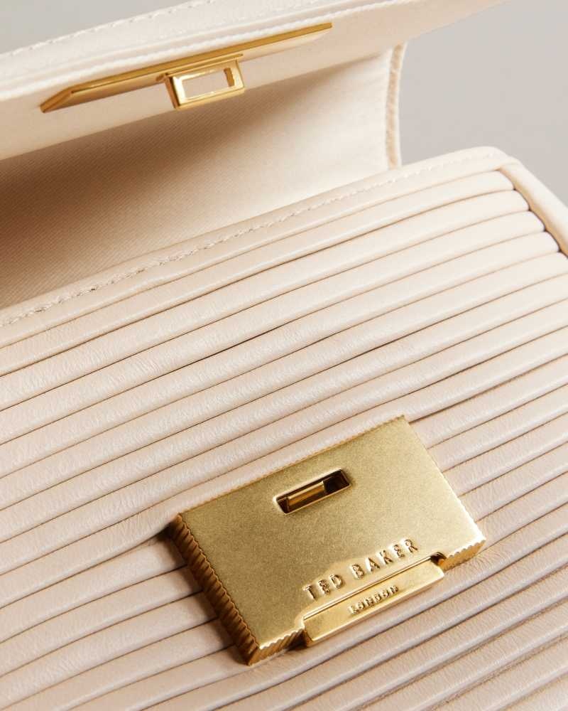 Ivory Ted Baker Pyalily Plisse Crossbody Bag | US0001309