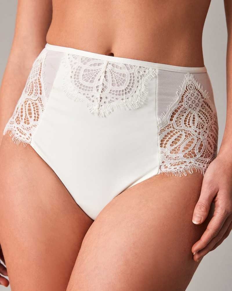 Ivory Ted Baker Roxiii High Waisted Lace Bridal Brief | US0000432