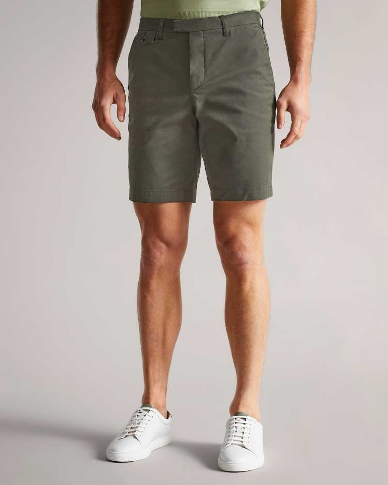 Khaki Ted Baker Ashfrd Chino Shorts | US0000689