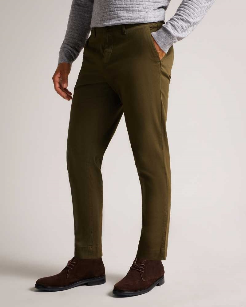 Khaki Ted Baker Genbee Casual Relaxed Chinos Chinos | US0001181