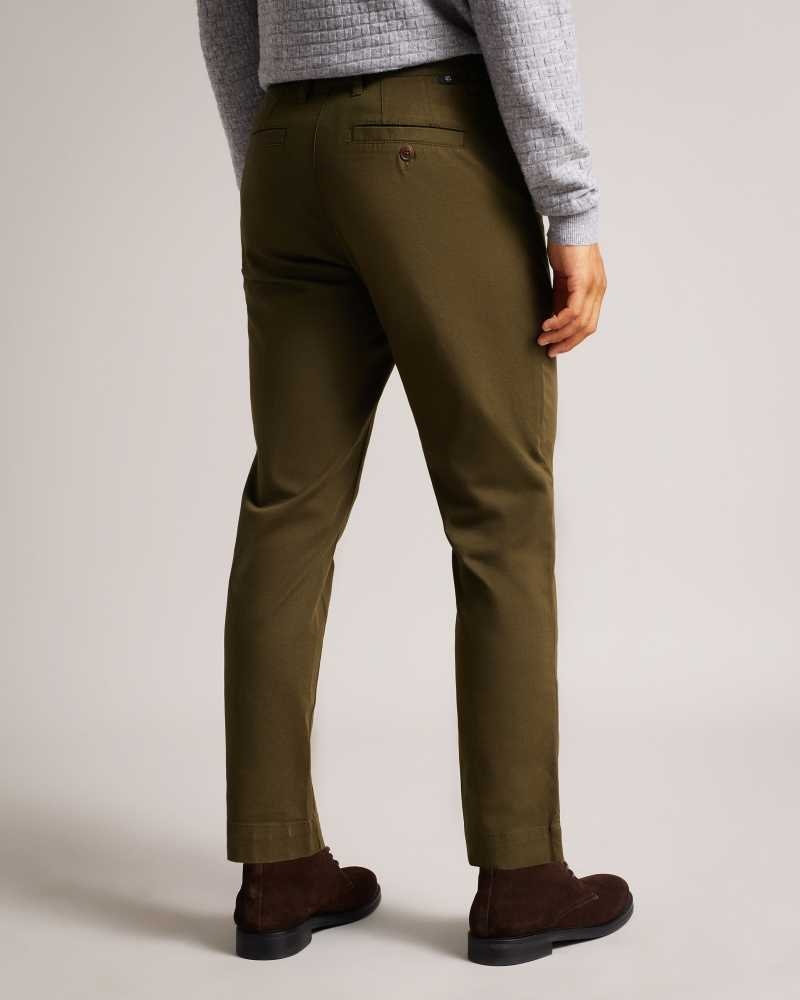 Khaki Ted Baker Genbee Casual Relaxed Chinos Chinos | US0001181