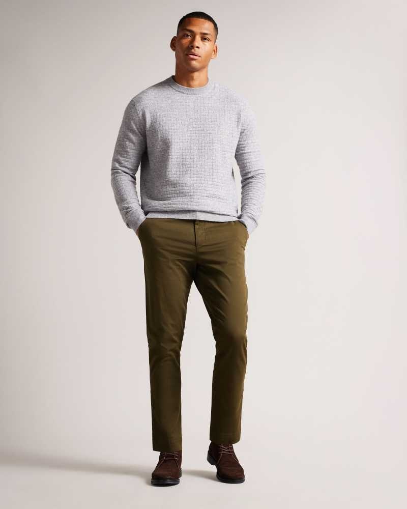 Khaki Ted Baker Genbee Casual Relaxed Chinos Chinos | US0001181