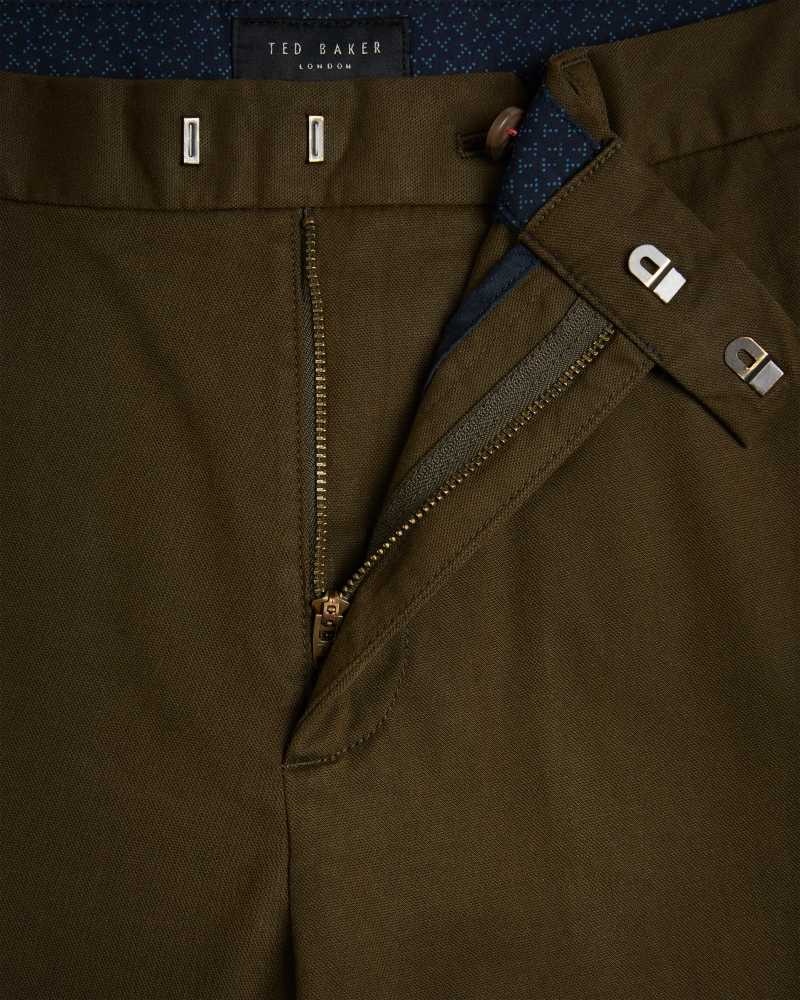 Khaki Ted Baker Haydae Slim Fit Chinos Chinos | US0001195