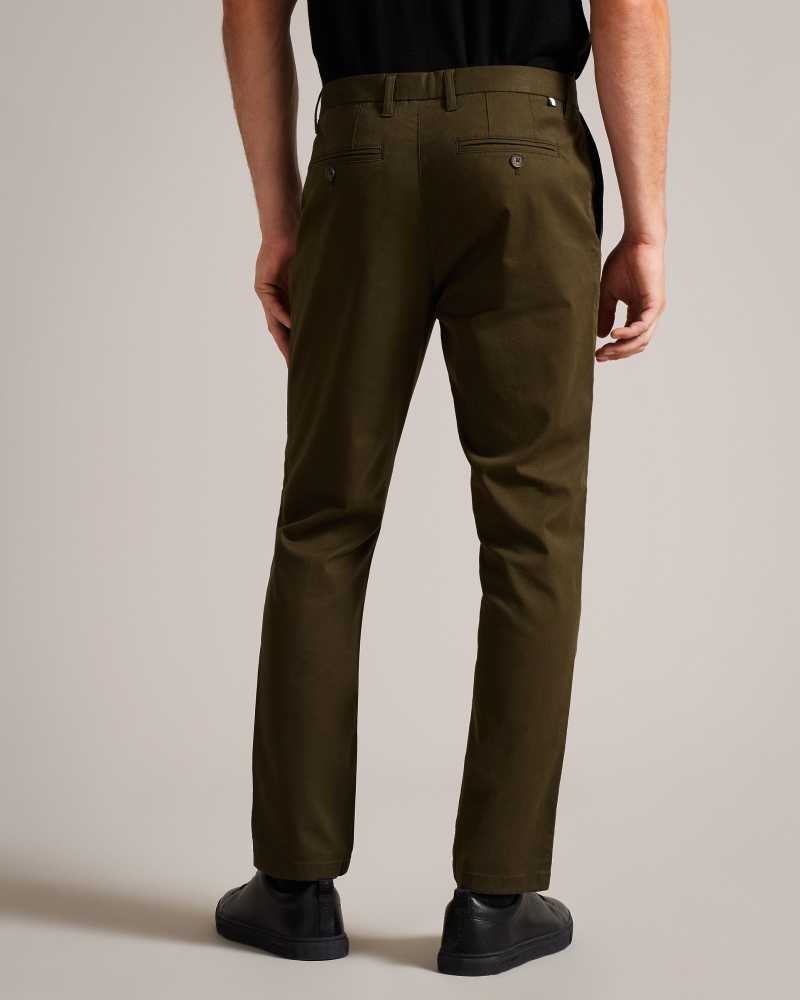 Khaki Ted Baker Haydae Slim Fit Chinos Chinos | US0001195