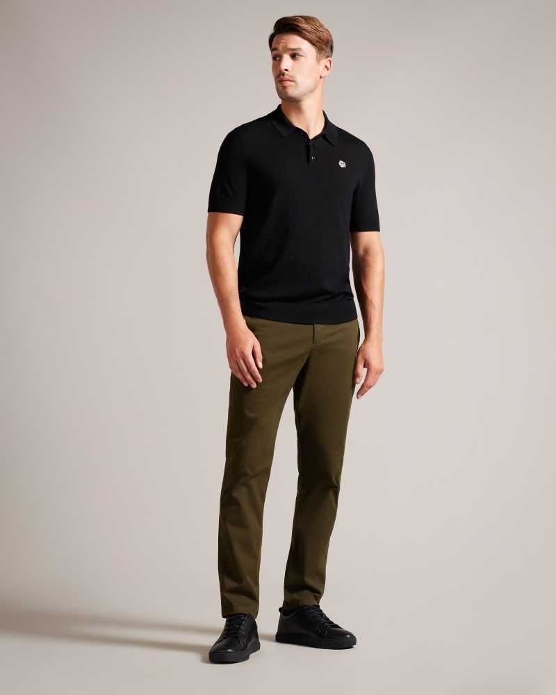 Khaki Ted Baker Haydae Slim Fit Chinos Chinos | US0001195