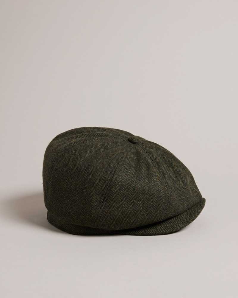 Khaki Ted Baker Olliii Wool Felt Baker Boy Hat Hats | US0001724