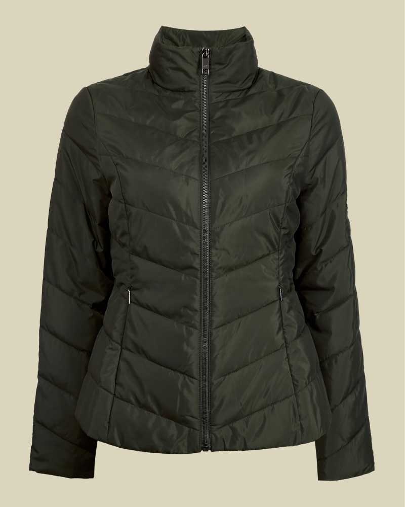 Khaki Ted Baker Renika Packaway Padded Jacket Jackets | US0000229