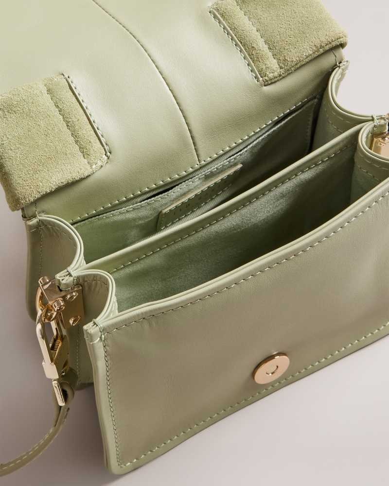 Light Green Ted Baker Niyah Soft Knot Bow Mini Cross Body Bag | US0001340