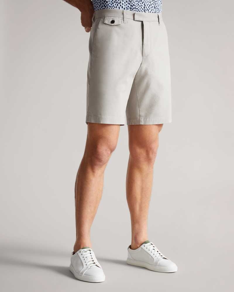 Light Grey Ted Baker Ashfrd Chino Shorts | US0000671