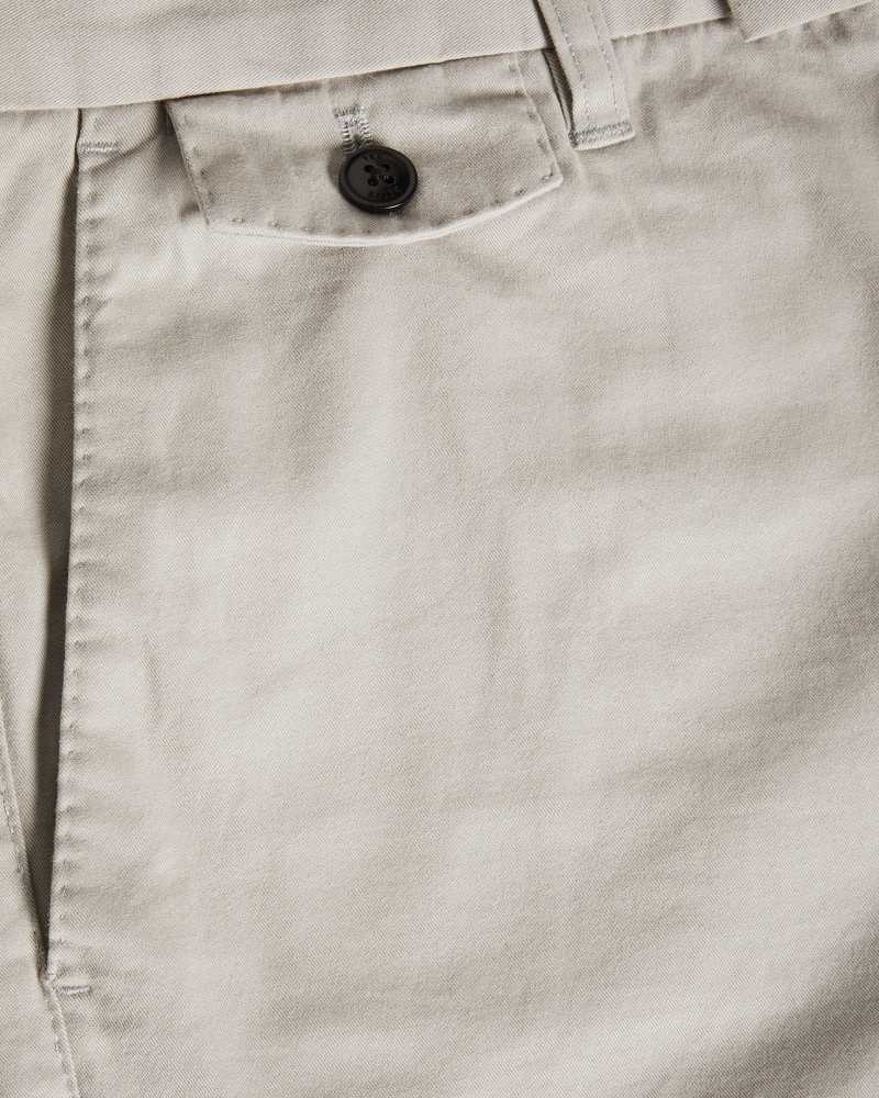 Light Grey Ted Baker Ashfrd Chino Shorts | US0000671