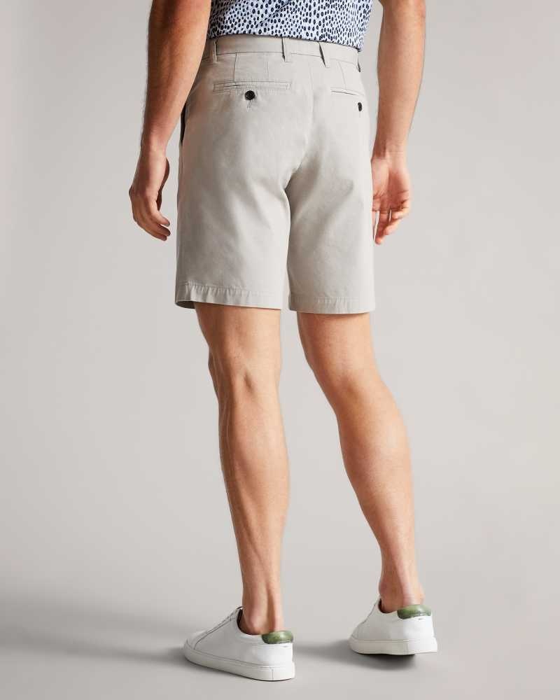 Light Grey Ted Baker Ashfrd Chino Shorts | US0000671