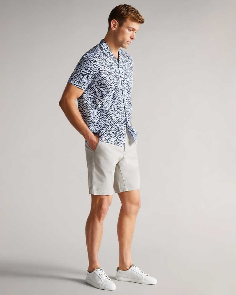 Light Grey Ted Baker Ashfrd Chino Shorts | US0000671