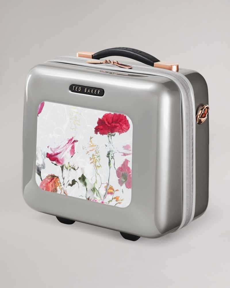 Light Grey Ted Baker Gust Watercolour Floral Vanity Case | US0001497