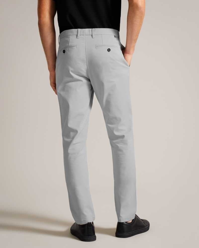 Light Grey Ted Baker Haydae Slim Fit Chinos Chinos | US0001201