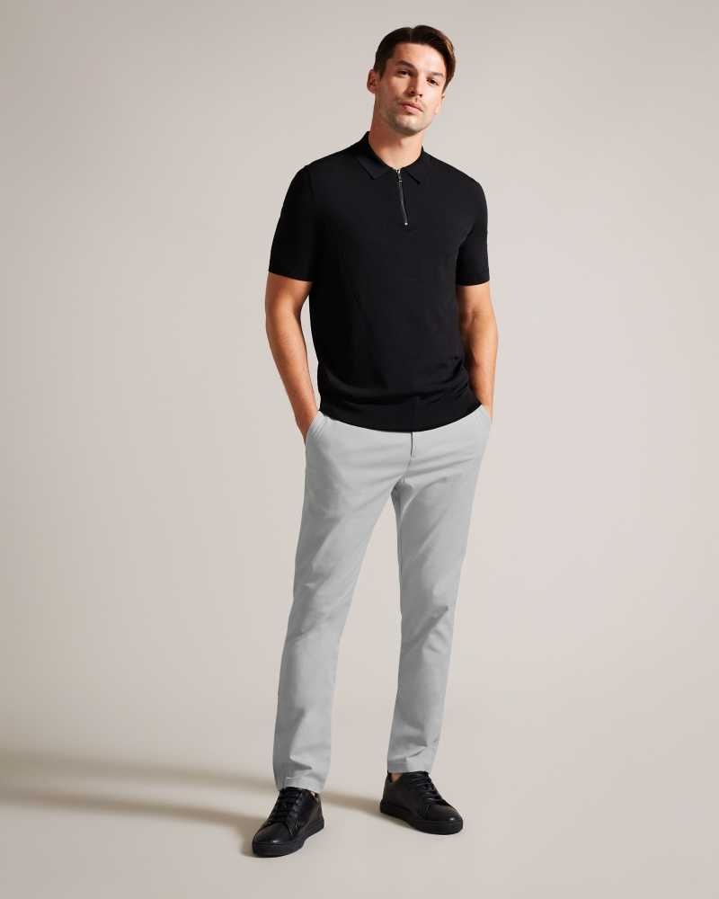 Light Grey Ted Baker Haydae Slim Fit Chinos Chinos | US0001201