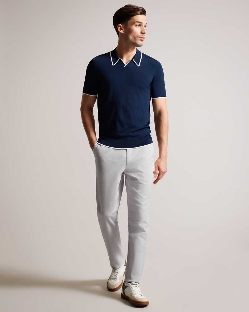 Light Grey Ted Baker Lenard Irvine Slim Fit Smart Chinos Chinos | US0001193