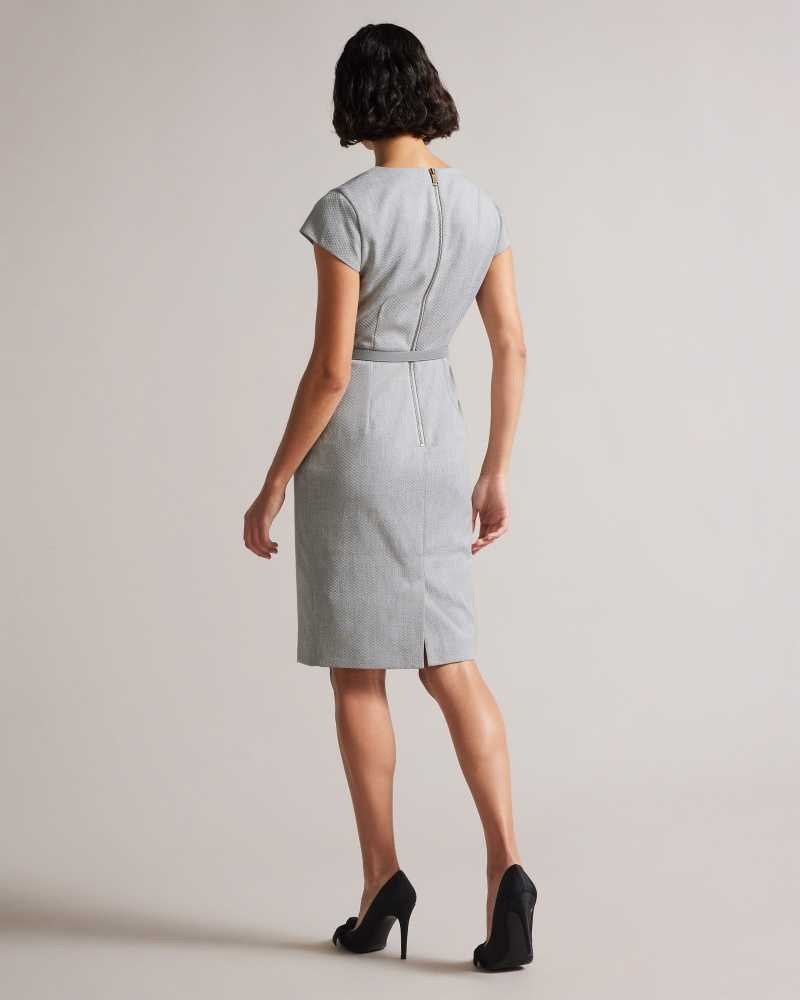 Light Grey Ted Baker Michahd Pencil dress | US0000773