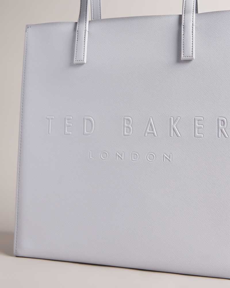 Light Grey Ted Baker Soocon Large Crosshatch Icon Bag | US0001519