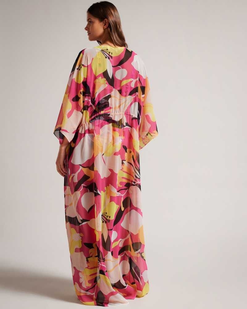 Light Nude Ted Baker Lucenaa Abstract Maxi Cover Up | US0000824