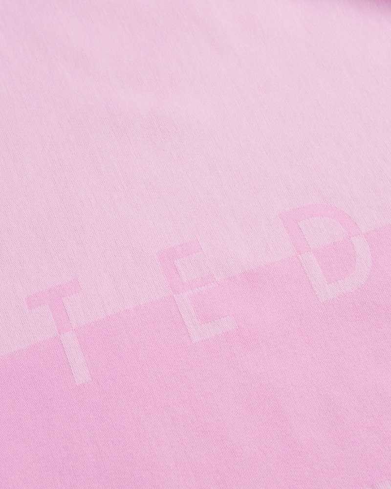 Light Pink Ted Baker Esteli Ted Baker Logo Long Scarf | US0001904