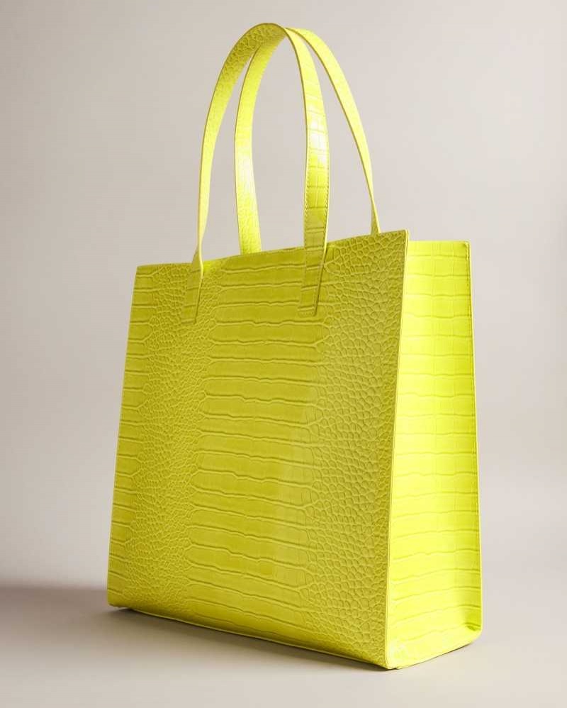 Lime Ted Baker Croccon Croc Detail Large Icon Bag | US0001502