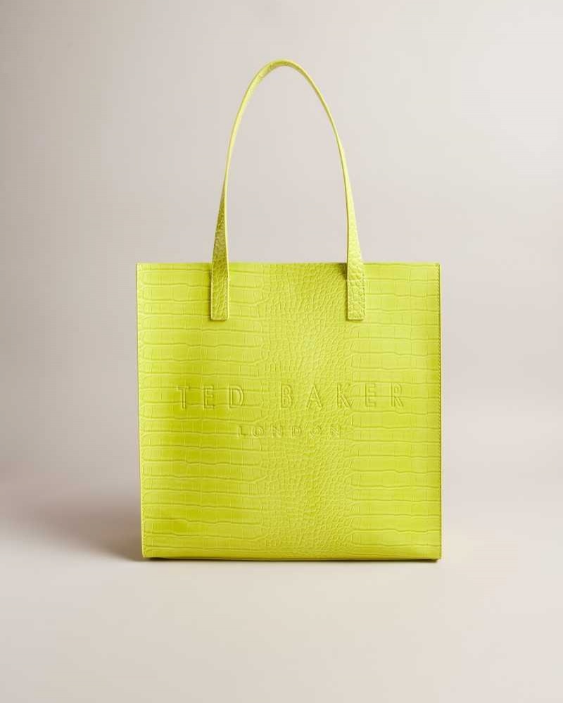 Lime Ted Baker Croccon Croc Detail Large Icon Bag | US0001502