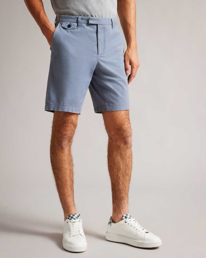 Medium Blue Ted Baker Ashfrd Chino Shorts | US0000684