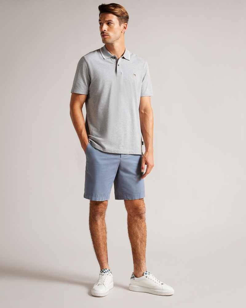 Medium Blue Ted Baker Ashfrd Chino Shorts | US0000684