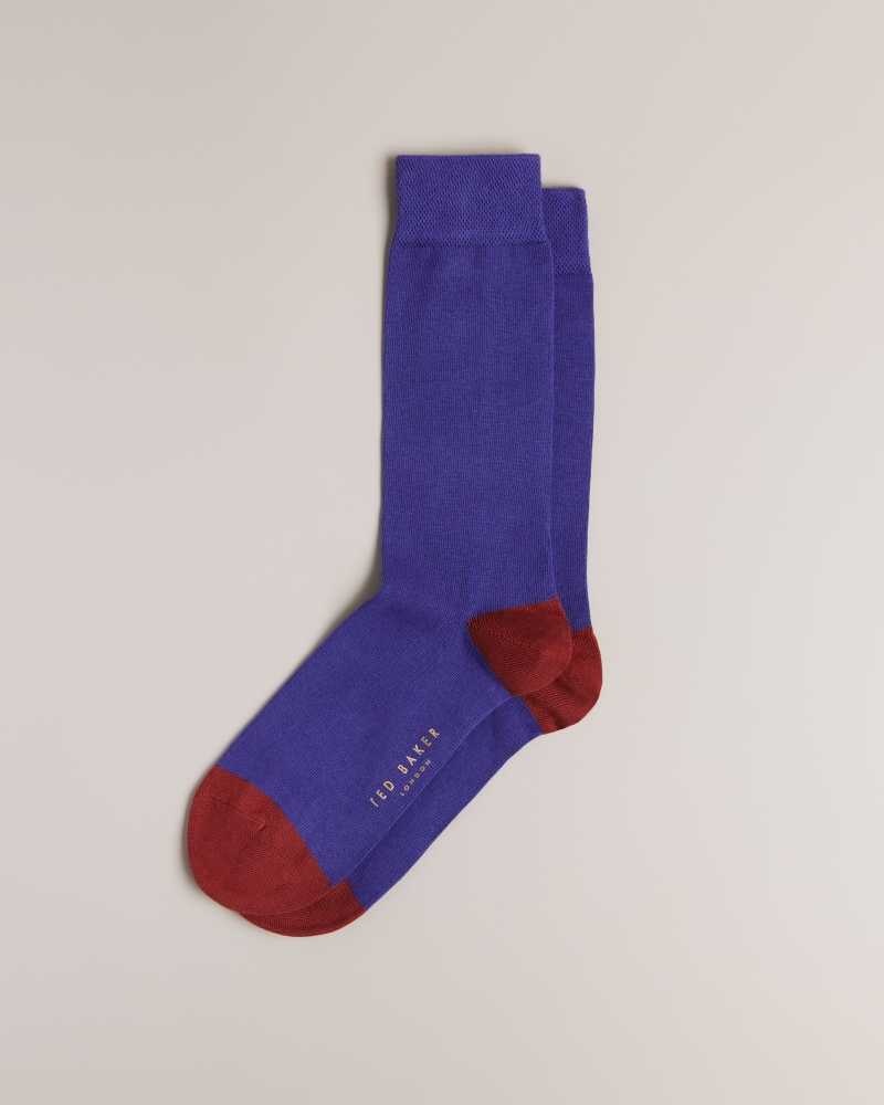 Medium Blue Ted Baker Clasic Plain Socks | US0001938