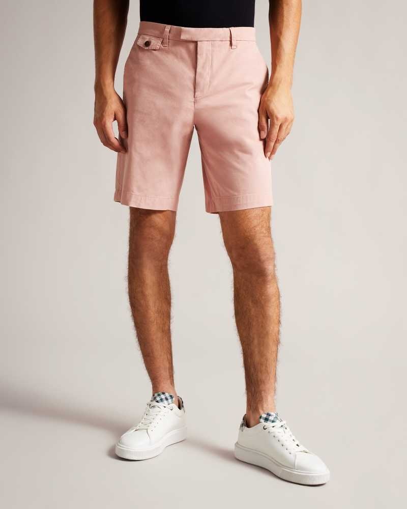 Medium Pink Ted Baker Ashfrd Chino Shorts | US0000669