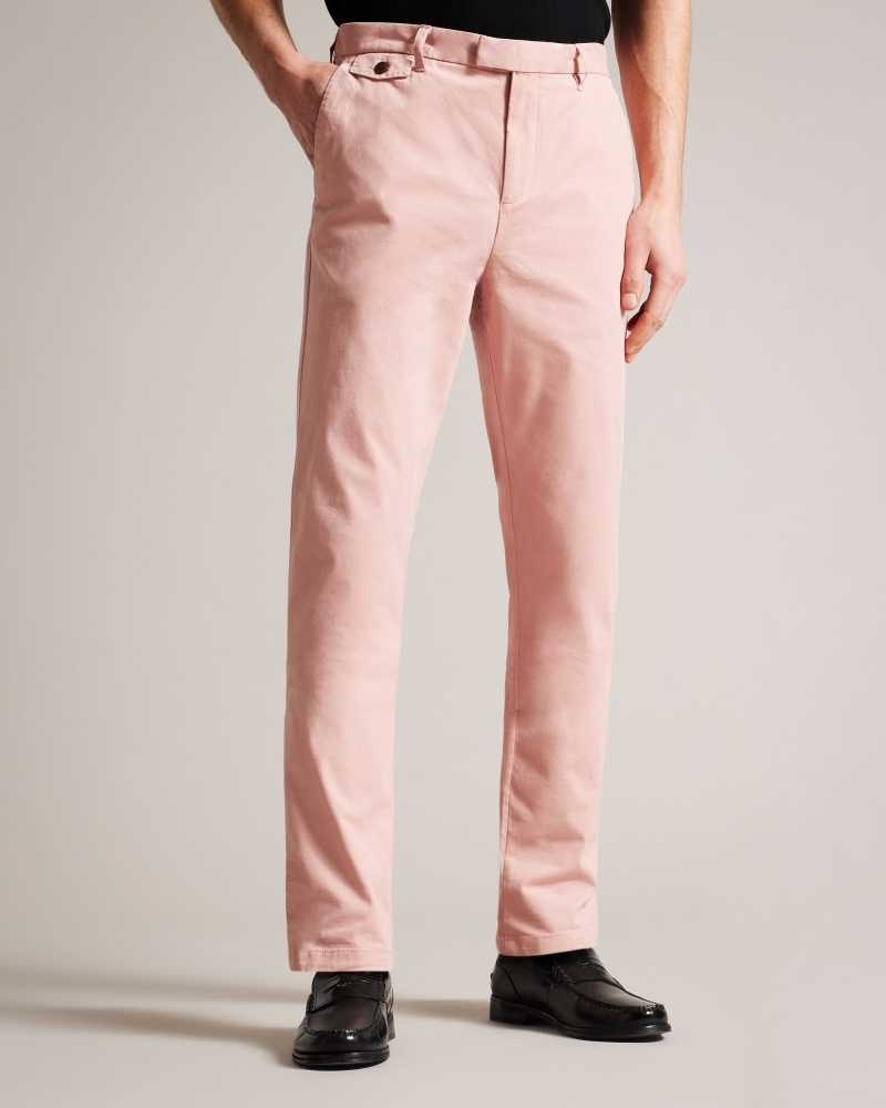 Medium Pink Ted Baker Genay Slim Chinos Chinos | US0001179