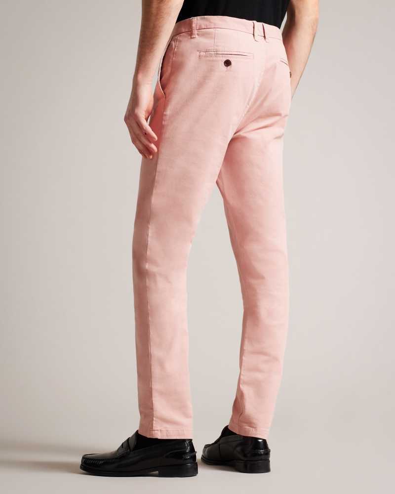 Medium Pink Ted Baker Genay Slim Chinos Chinos | US0001179