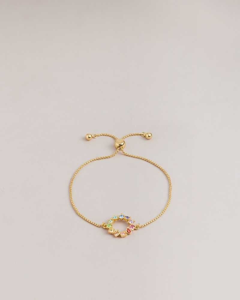 Multicoloured Ted Baker Cresta Crystal Hoop Bracelet Bracelets | US0001758