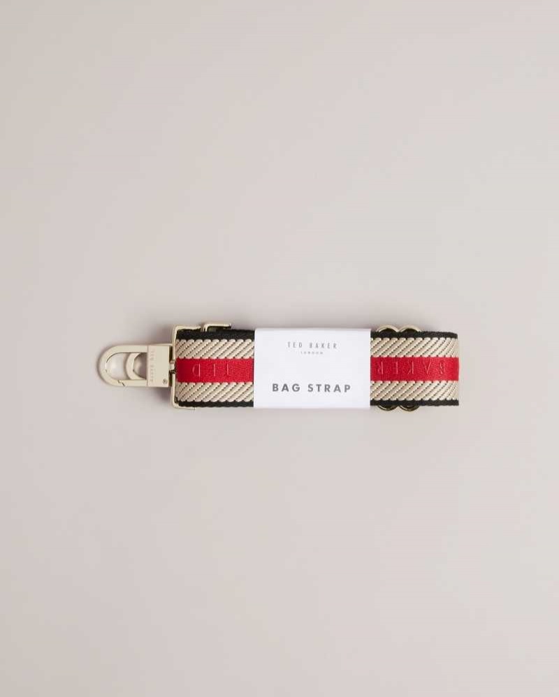 Multicoloured Ted Baker Webbii Branded Webbing Bag Strap | US0001312