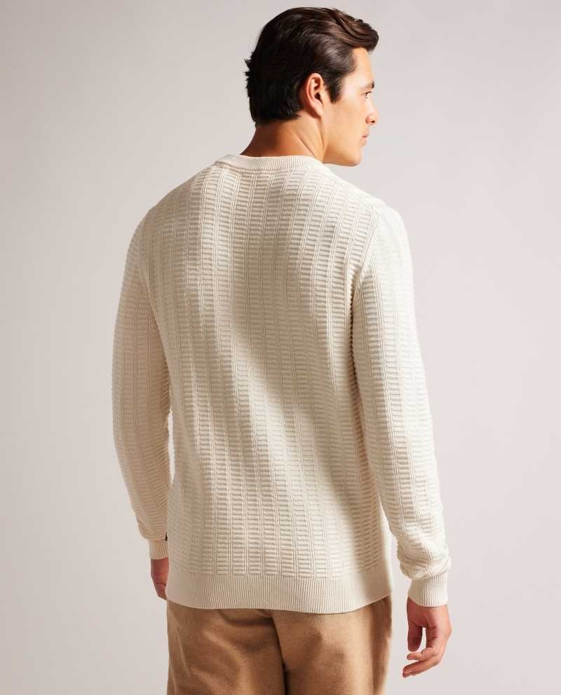 Natural Ted Baker Crannog Long Sleeve Textured Jumper | US0000349