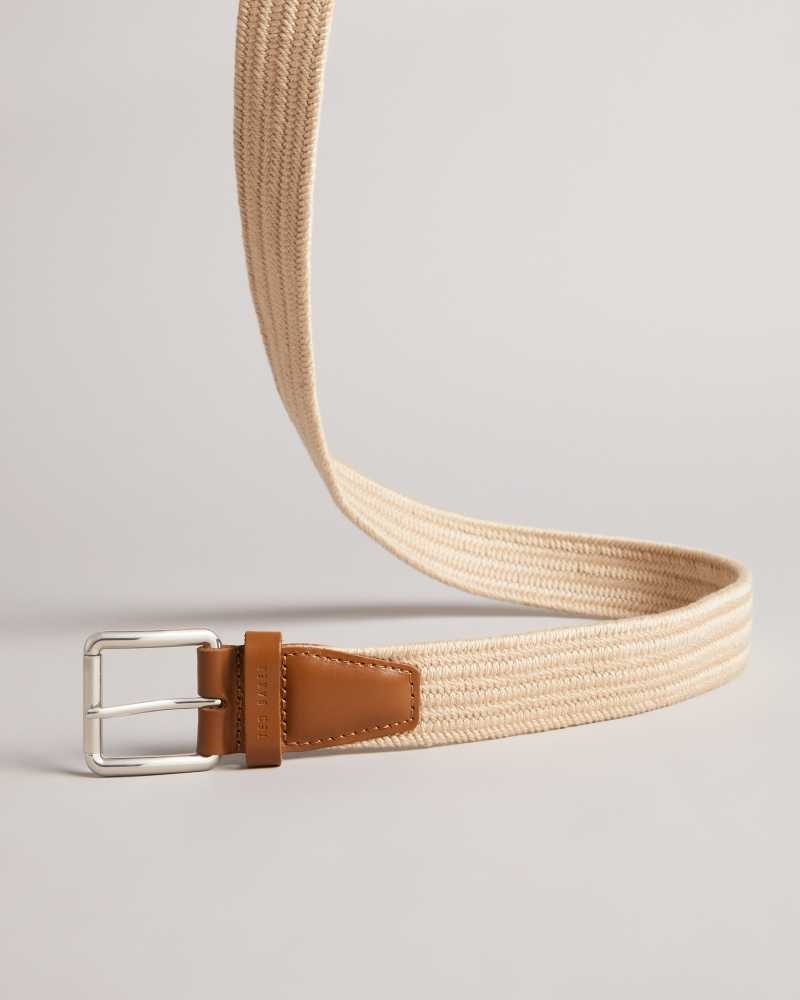 Natural Ted Baker Diumm Woven Belt | US0001616