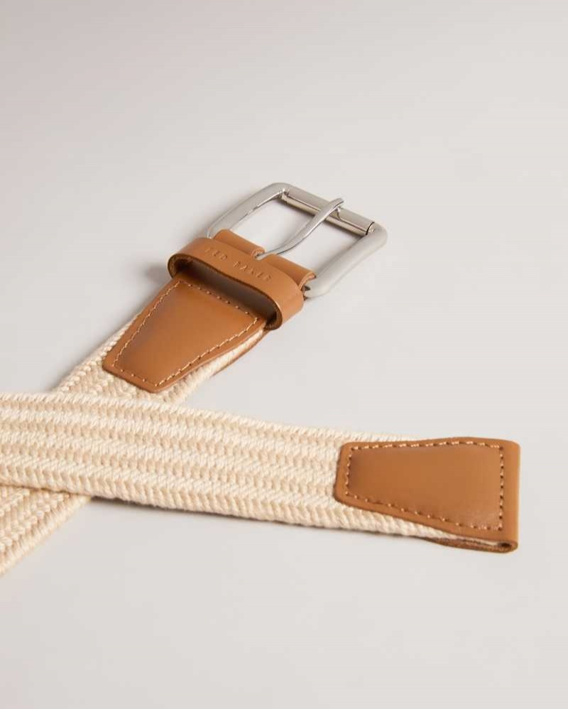 Natural Ted Baker Diumm Woven Belt | US0001616