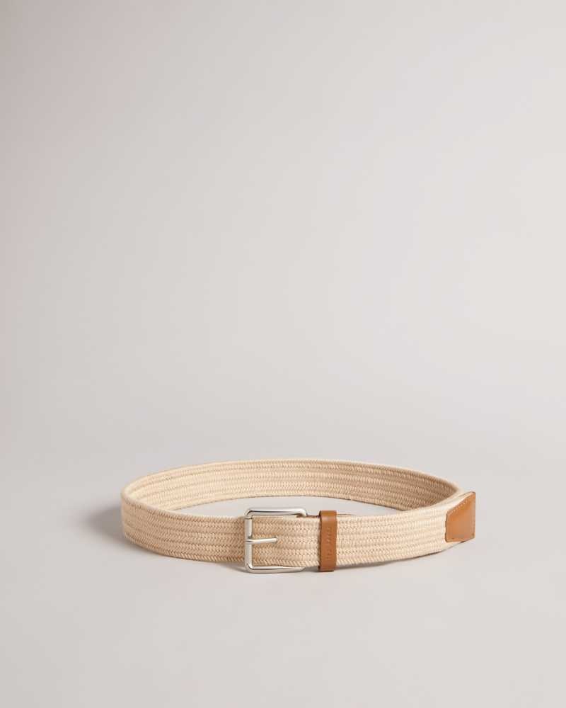 Natural Ted Baker Diumm Woven Belt | US0001616