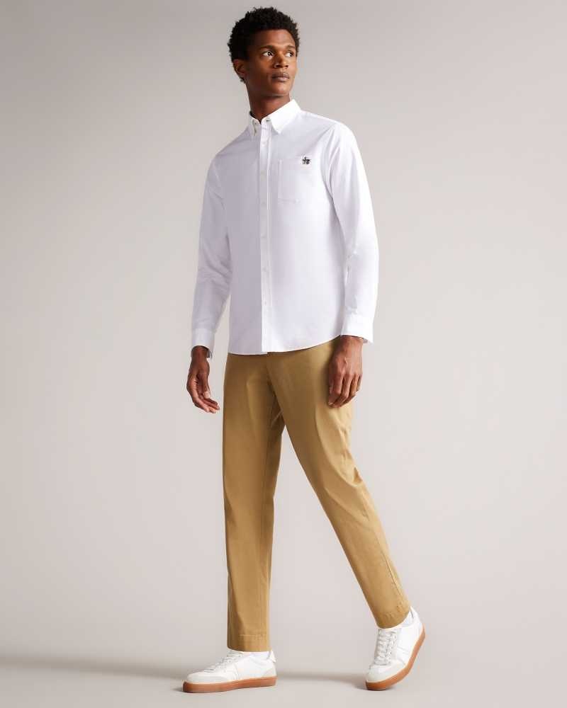 Natural Ted Baker Genbee Casual Relaxed Chinos Chinos | US0001194