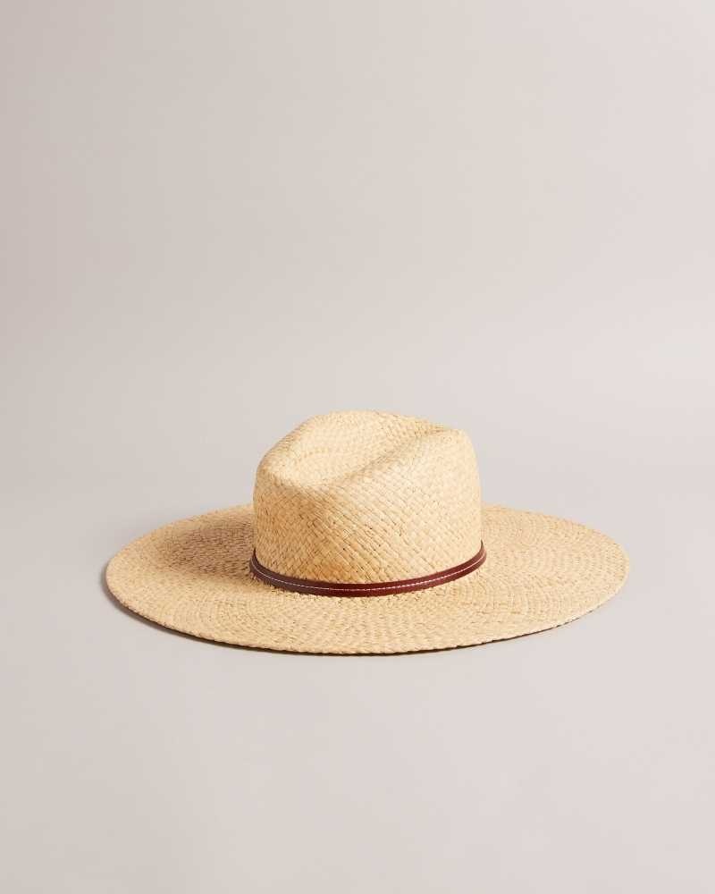 Natural Ted Baker Jenahh Straw Hat Hats | US0001712