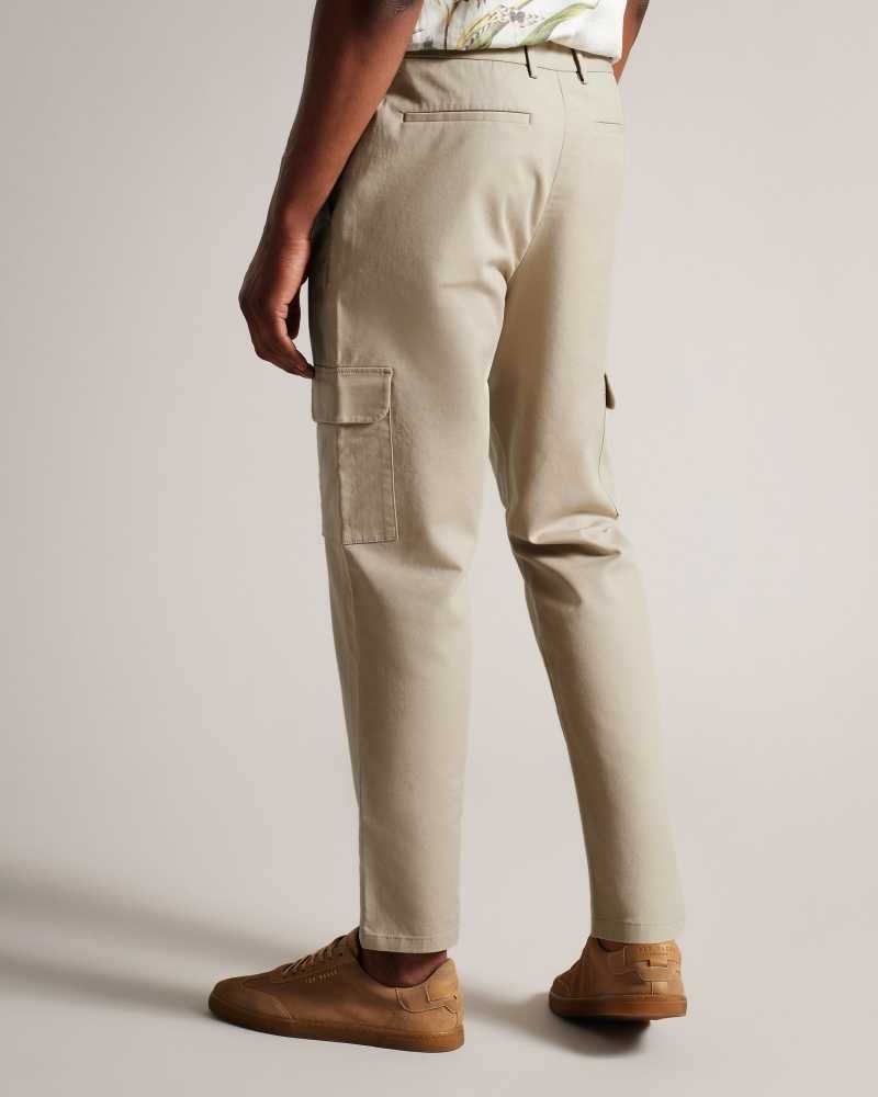 Natural Ted Baker Mikel Slim Fit Cargo Trousers | US0001105