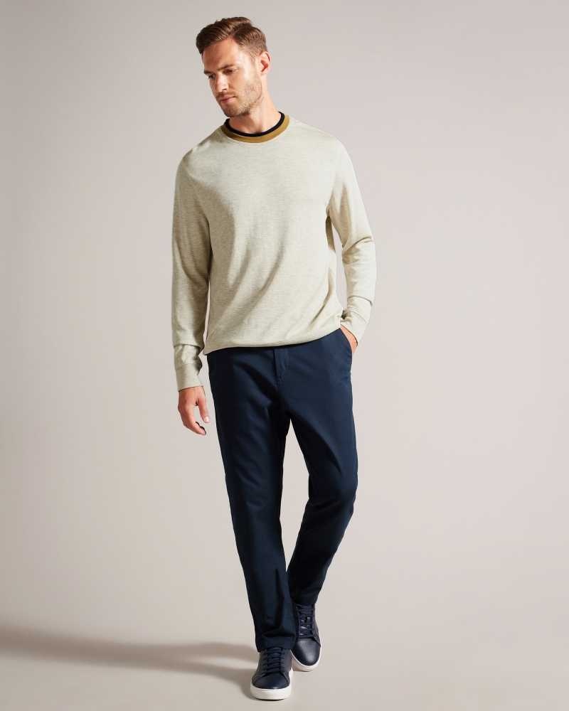 Natural Ted Baker Zylem Long Sleeve Soft Touch Sweatshirt | US0001015