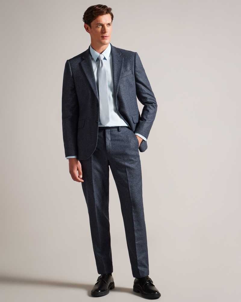 Navy Ted Baker Arthurj Slim Wool And Cashmere Suit Jacket Jackets | US0000270