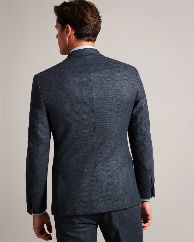 Navy Ted Baker Arthurj Slim Wool And Cashmere Suit Jacket Jackets | US0000270