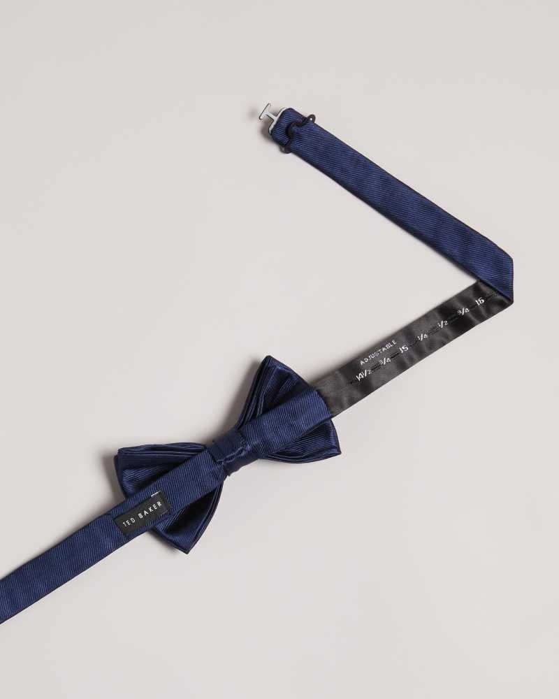 Navy Ted Baker Blubow Plain Satin Bowtie | US0002023