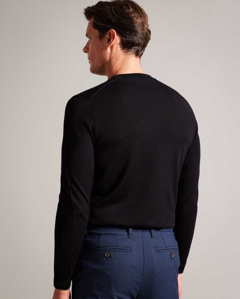 Navy Ted Baker Carnby Lightweight Wool Jumper | US0000370