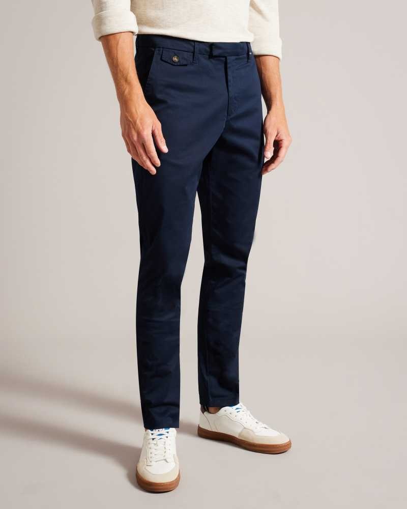 Navy Ted Baker Danay Irvine Slim Fit Trousers | US0001155